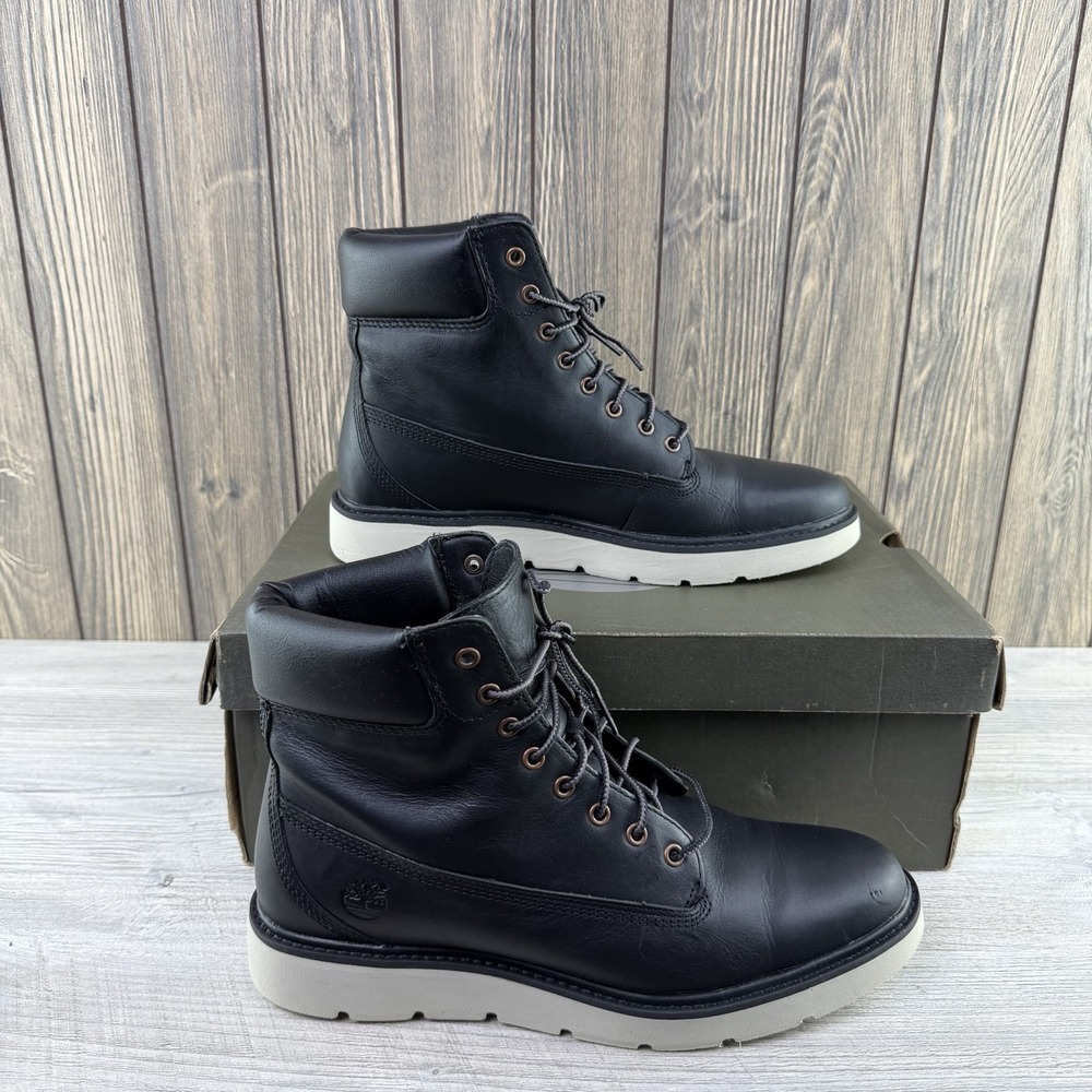 Women's Timberland Kenniston 6-Inch Lace Up Ankle Boots Black leather size 10